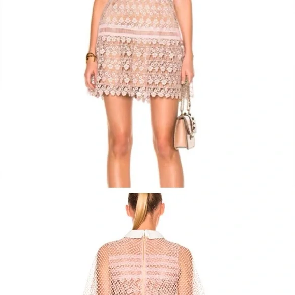 Self-Portrait Pink Lace Mini Dress - Picture 7 of 7